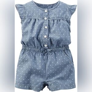 Carter’s 9mo Polka Dot Button-Up Romper